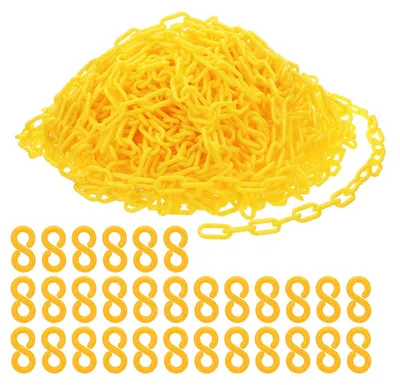 Sicherheitskette aus Kunststoff, 140 m, gelb, für Absperrungen