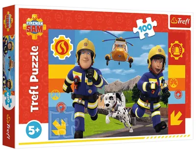 Imagen del producto de Puzzle 100 - El siempre servicial bombero Sam Trefl 16518