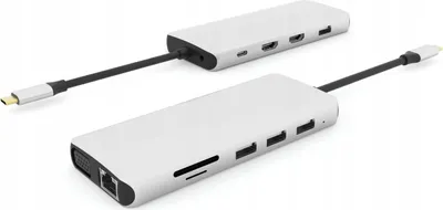 Image de eSTUFF Single USB-C Dock - Dockingstation - USB-C 3.2 Gen 1 - VGA, HDMI - GigE