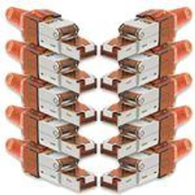 Produktbild von 10x Netzwerk Stecker CAT 7 Werkzeuglos RJ45 CAT7 Netzwerkstecker Netzwerkkabel