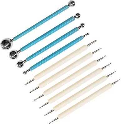 Produktbild von Famanu Dotting Tools Set für Steinmalerei und Keramikmodellierung - 10 Stück
