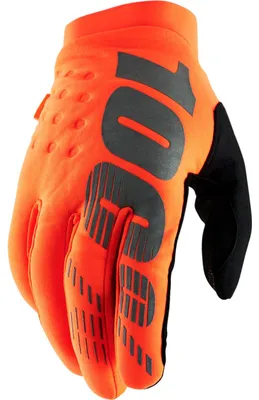 Produktbild von 100% Brisker Youth Gloves Fluo orange/Black orange/Black L orange-schwarz