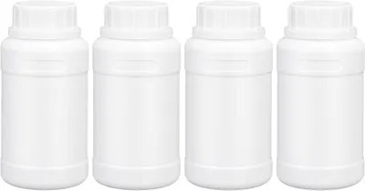 Imagen del producto de Botella de HDPE, de cuello ancho, 250 ml, apta para alimentos, para uso en laboratorios y cocinas