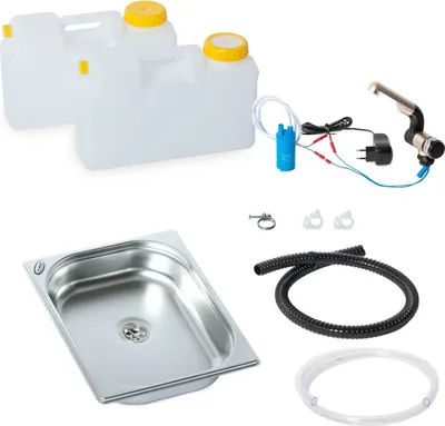 Produktbild von 230V Miniküche Campingküche Küchenblock Bausatz Spüle 325x265x65mm T4 T5 T6 Vito