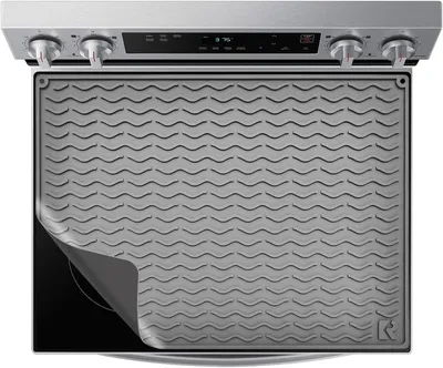 Image de Elzusha - Protection pour plaque de cuisson, 51 x 71 cm, gris clair