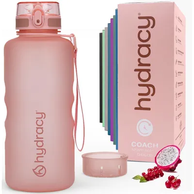 Produktbild von Trinkflasche mit Fruchteinsatz 2L BPA-frei mit Zeitmarkierung Auslaufsicher Rosa Gold