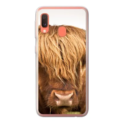 Produktbild von MuchoWow® Handyhülle Schutzhülle Hülle für Samsung Galaxy A20e Schottische Highlander - Braun - Gras Silikon Softcase Handy Hülle - Abdeckung
