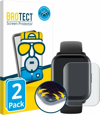 Produktbild von 2x BROTECT Fullscreen Schutzfolie für Amazfit Active Displayschutz Folie Fullcover Matt Entspiegelungsfolie