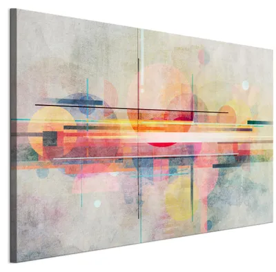 Produktbild von LUMASOUL Wandbilder Wohnzimmer Leinwandbild Abstrakt 21 90x60 cm1-teiliges Bild für Schlafzimmer Flur Büro und Küche modernes Foto-Motiv