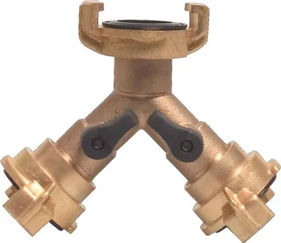 Produktbild von Y-Stck Schnellkupplung Messing Schlauchgre 9,5-38 mm Hahnabsperrung