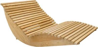 Produktbild von HOME DELUXE Wellenholzliege WOLGA - 120 cm | Holzliege, Gartenliege, Designliege