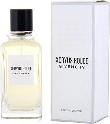 A bottle of Givenchy Xeryus Rouge eau de Toilette for men and its packaging.