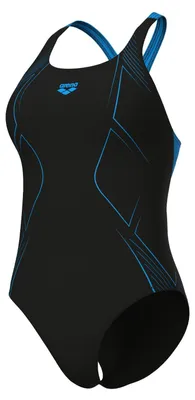 Produktbild von arena Badeanzug Damen Graphic Swimmsuit Swim Pro Back, Farbe:Schwarz, Größe:40