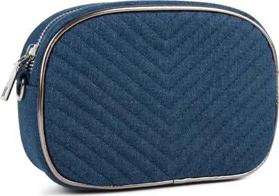Produktbild von styleBREAKER Damen Multifunktion Bauchtasche und Umhängetasche in Jeans Optik mit Steppmuster, Schultertasche, Gürteltasche 02012314