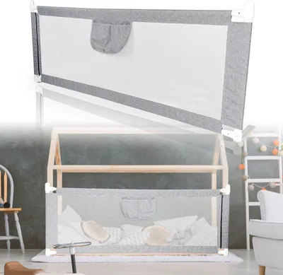 Immagine prodotto di Jiubiaz protezione letto 200 cm protezione letto protezione lettino bambino protezione lettino protezione anticaduta letto