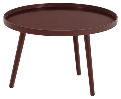 Produktbild von Mesa Beistelltisch L 34Xø60 Cm Holz Bordeauxrot