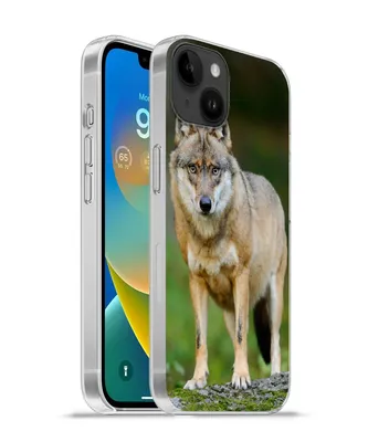Produktbild von MuchoWow® Handyhülle Schutzhülle Hülle für Apple iPhone 14 Plus - Soft case Wolf - Asien - Pflanzen Silikon Softcase Handy Hülle - Abbildung