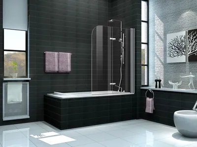 Produktbild von Duschtrennwand DUO 100 x 140 (Badewanne)