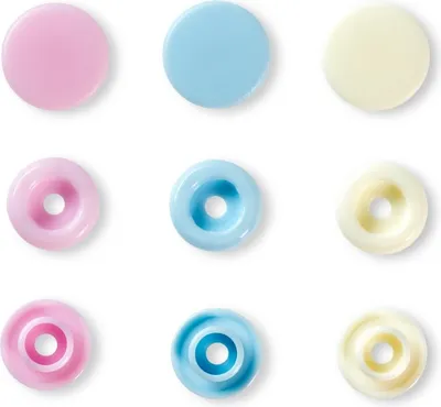 Produktbild von Prym Love Druckknopf Color Snaps, Ø 12,4 mm, rosa/hellblau/perle