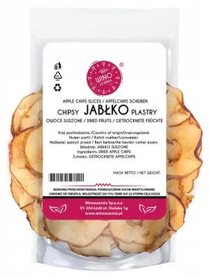 Produktbild von Apfelchips – getrocknete Apfelscheiben, 20 g, aus Äpfeln mit Schale