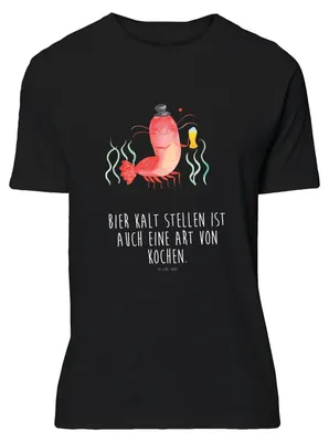 Produktbild von Mr. & Mrs. Panda S T-Shirt Hummer Weizen - Schwarz - Geschenk, Bier, Gasthaus, Kneipe, Meer, Tshirt, Lustiges, Wirtschaft, oberteil, Garnelen, Shirt, Kochen