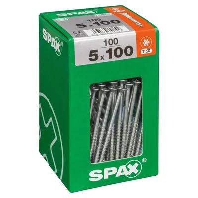Immagine prodotto di Set 100 viti SPAX Torx in acciaio a testa svasata, Diam.5 mm x L.100 mm