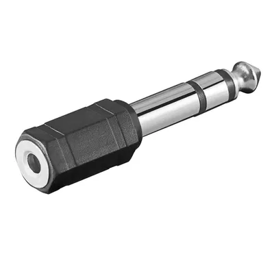 Produktbild von Adapter 3,5mm -> 6,3mm (schwarz/silber)