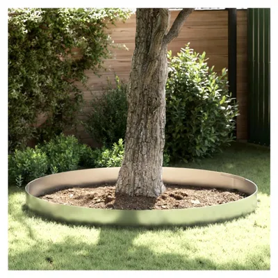 Produktbild von Rasenrand Silber 450 x 25 cm Verzinkter Stahl, Beetbegrenzung Metall Palisade für Gärten und Hochbeete