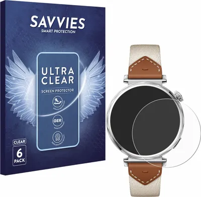 Produktbild von 6x Für Huawei Watch GT 5 (41 mm) Schutzfolie Savvies Displayschutz Display Schutz Folie Klar Transparent