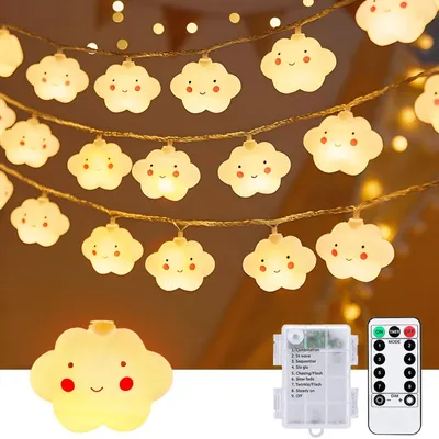LED-Lichterkette, 20 LEDs, 3 m, warmweiß, Timer & Fernbedienung