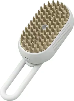 Produktbild von Dampfbürste für Haustiere zum Haaren, 4-in-1-Sprühnebelbürste für Haustiere mit Griff, Hunde-Spa-Pflegekamm, Dampfbürste für Hunde und Katzen