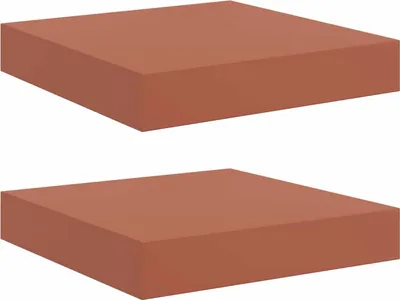 Produktbild von vidaXL Wandregal Wandmontiert 2 pcs Rot 23 x 23,5 x 4 cm Holzwerkstoff