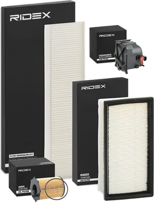 Produktbild von RIDEX Filterset Inspektionspaket Filtersatz für MINI Schrägheck (R56) für CITROËN C4 Picasso I (UD)