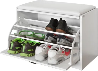 Produktbild von SoBuy Schuhbank Schuhschrank Sitzbank Schuhregal Schuhkipper mit 1 Klappe FSR16-W