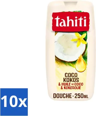 Image de Gel douche Tahiti – Noix de coco et huile de coco – Hydratant – 250 ml - Lot économique - 10 pièces