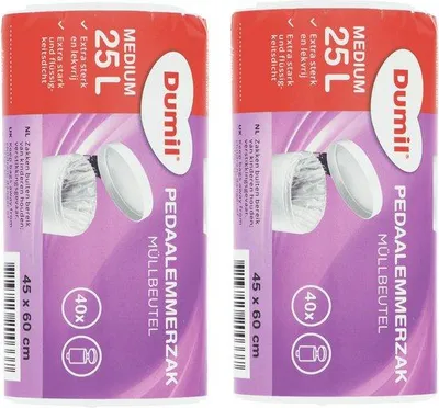 Produktbild von 1 Rolle Müllbeutel 25 Liter - Extra starke, auslaufsichere Treteimerbeutel