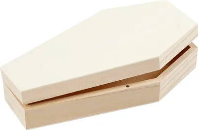 Zdjęcie produktu dla Drewniana trumna z zamkiem magnetycznym, wys: 4 cm, dł: 18 cm, szer: 10 cm, 1 szt Creativ Company