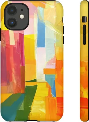 Produktbild von Abstrakte bunte Pinselstriche – Hülle Kompatibel mit iPhone 11