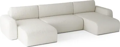 Produktbild von FEDVE Ecksofa Varde U Form Universell Sofa Schlaffunktion Bettkästen Sofagarnitur