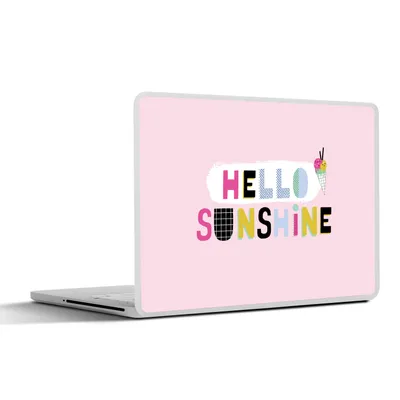 Produktbild von MuchoWow® Laptop Aufkleber Sticker Cover Sommer - Eiscreme - Rosa 36.5x27.5 cm - Laptop-Sticker