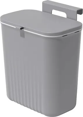Obrázok produktu pre Odpadkový kôš Organický odpad Kuchynský odpadkový kôš s vekom Závesný odpadkový kôš pre domácnosť Kuchynská linka Kúpeľňa Kancelária Objem 95 litrov Sivá
