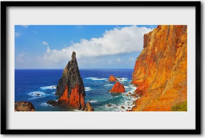 Produktbild von Bild 60x40 MDF-Rahmen Wandkunst Cliff Meerküste