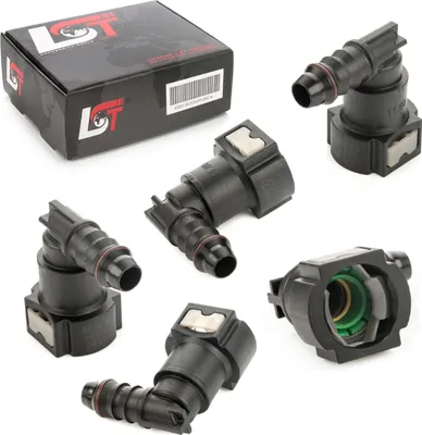 Produktbild von 5x Kraftstoffleitung Verbinder Schlauchkupplung Schnellverschluss 11,8 mm Winkel