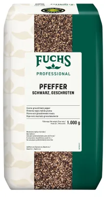 Obrázek produktu pro Fuchs 380792005 Fuchs schwarzer Pfeffer geschrotet Gewürz, 1,0 kg