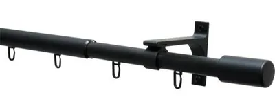 Produktbild von Gardinia Home Decor 36851, Schwarz, Wand-montiert, Universal, Matt, 190 cm, 100 cm