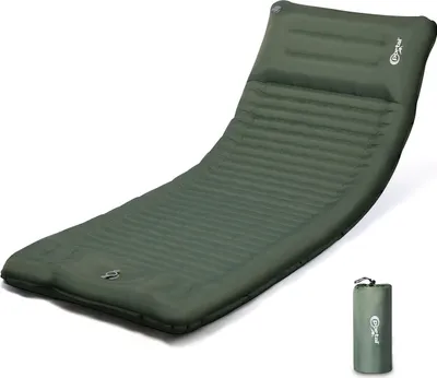 Produktbild von 10 cm dickes einpersoniges Campingmatratze mit Fußpumpe - aufblasbare Schlafmatratze für Camping - Zeltmatratze Campingluftbett - leicht und tragbar