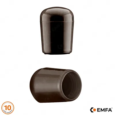Produktbild von Kappen für Rundrohre 8  mm Braun 10 Stück Stuhlbeinkappe Gummi Endkappen Rohrendkappen