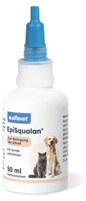 Produktbild von EpiSqualan 50ml Ohrreiniger für Hunde Katzen alfavet Ohrenpflege rückfettend