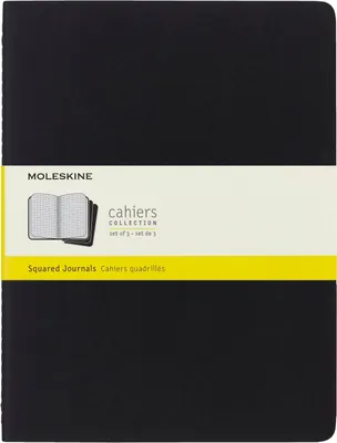 Produktbild von Moleskine Cahier Extra Large kariert schwarz. 3er Pack