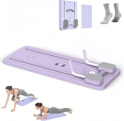 Obrázek produktu pro Pilates Reformer Set, skládací, s časovačem, multifunkční břišní deska pro domácnost a tělocvičnu, 41 palců